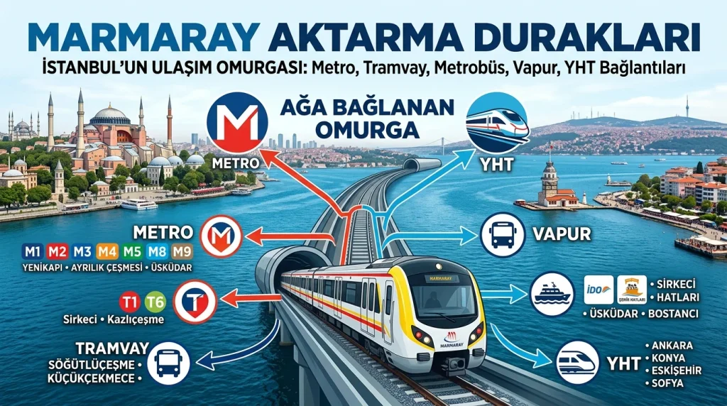 Marmaray Aktarma Durakları: Metro, Tramvay ve Vapur Bağlantıları